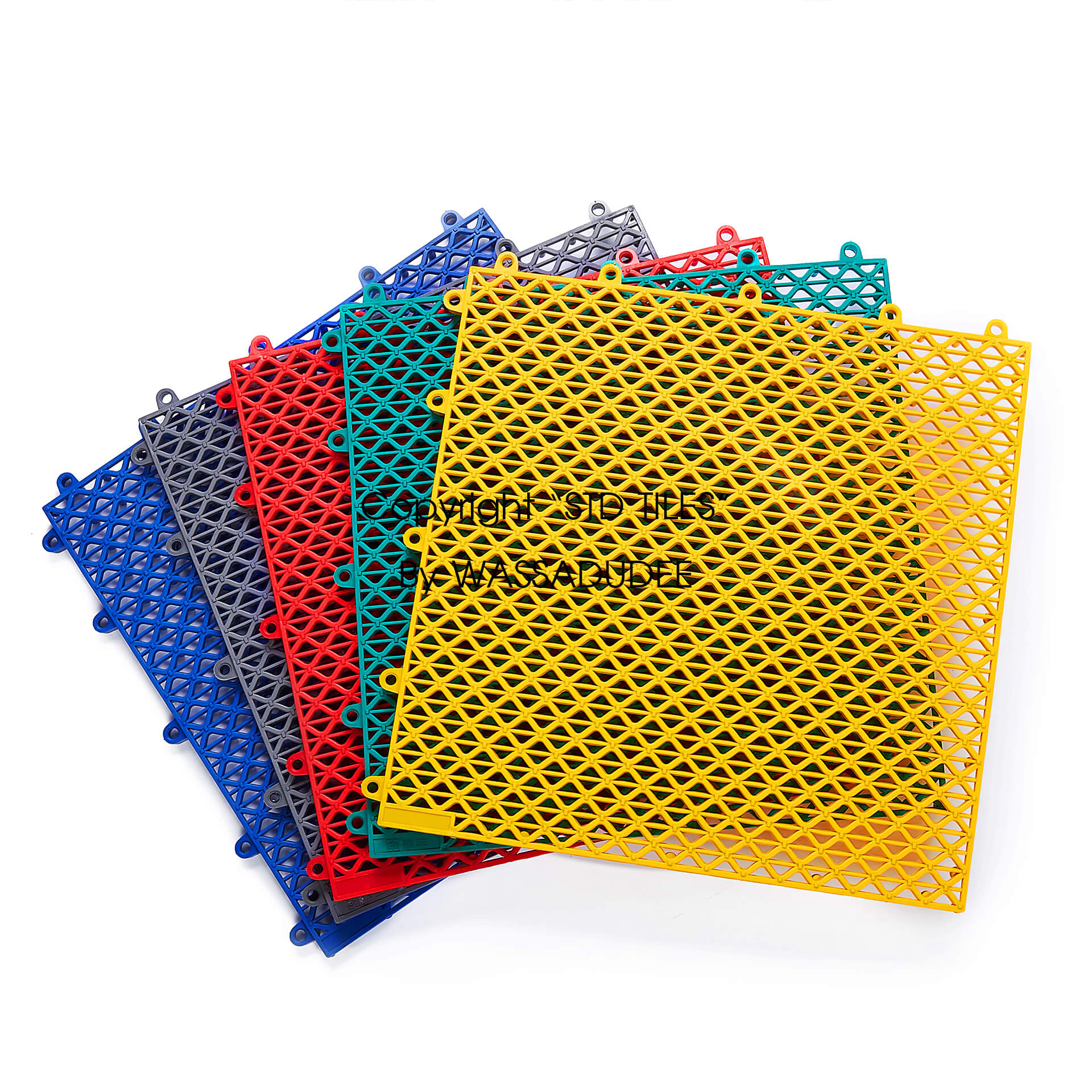 แผ่นปูพื้นเพื่อกันลื่น ANTI SLIP MAT รุ่น STDANTI SLIP CLICK สีเหลือง YELLOW วัสดุดี