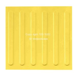 แผ่นยางคนตาบอด 40 x 40 cm สีเหลือง