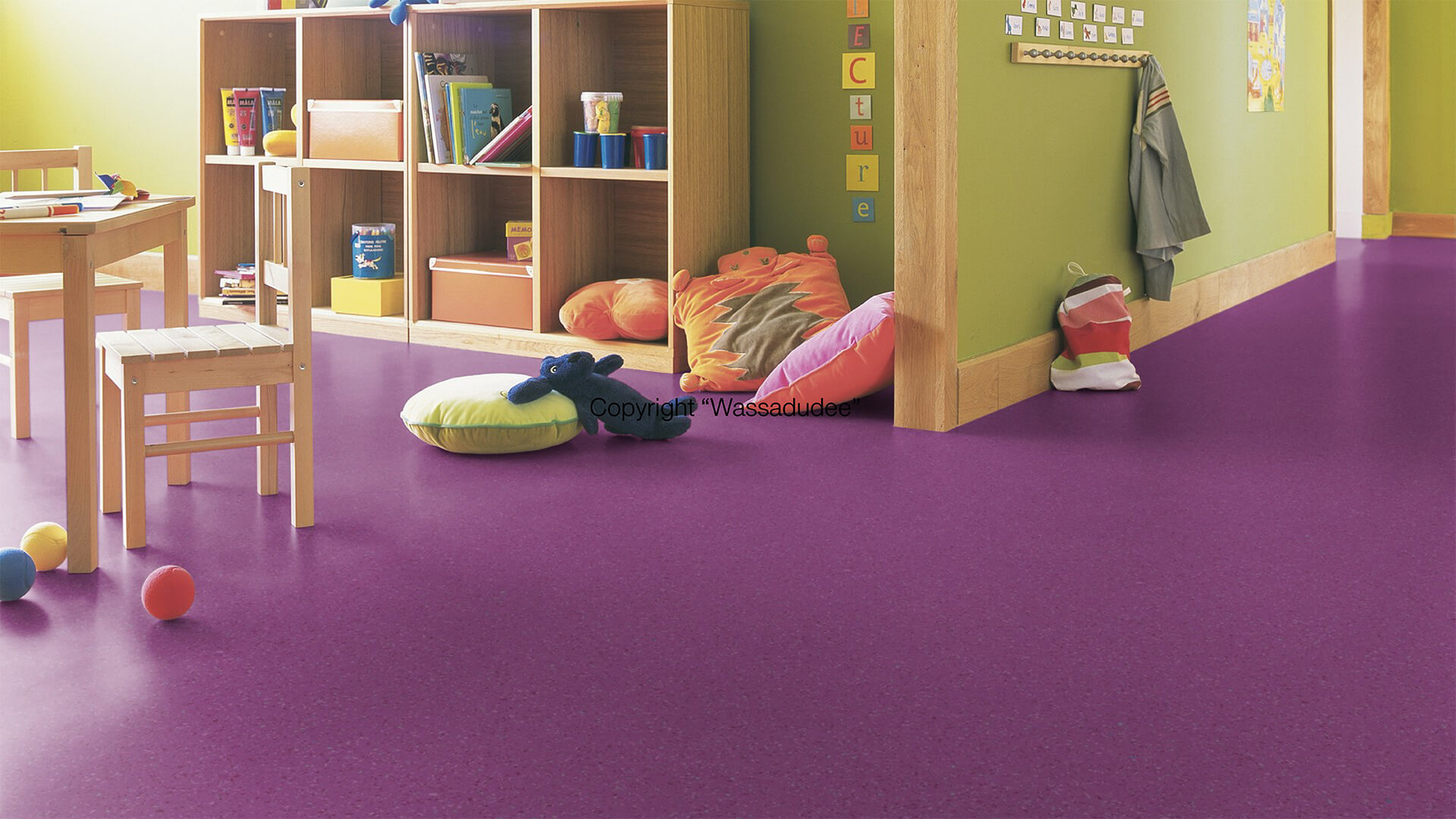 WS-00460220 Violet 003 พื้นยางแบบม้วน ห้องนั่งเล่น